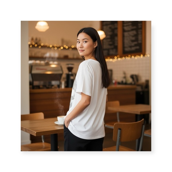 OG: new Wildfox Couture ☻ Manchester Mosaic Foil Skull Tee Shirt ☻︎ White Silver - Picture 13 of 15